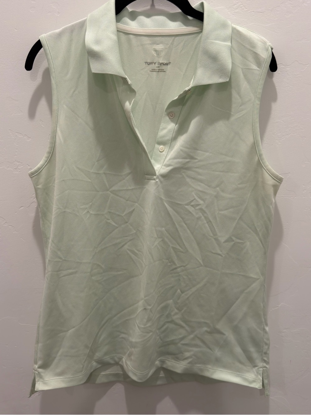 Tory Sport‎ Sleeveless Polo Tank in Light Mint